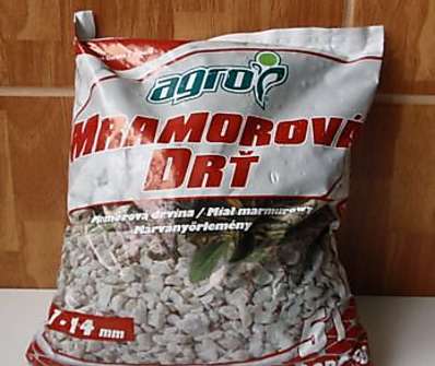 Mramorová drť 5 lt/ 7-14 mm