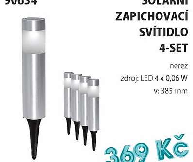 90634 Solární zapichovací svítidlo 4-set